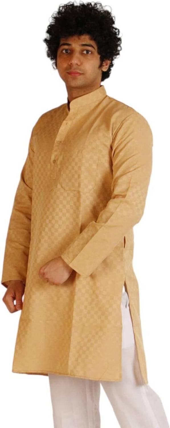Chhabra Kreations Men Self Design Straight Kurta
