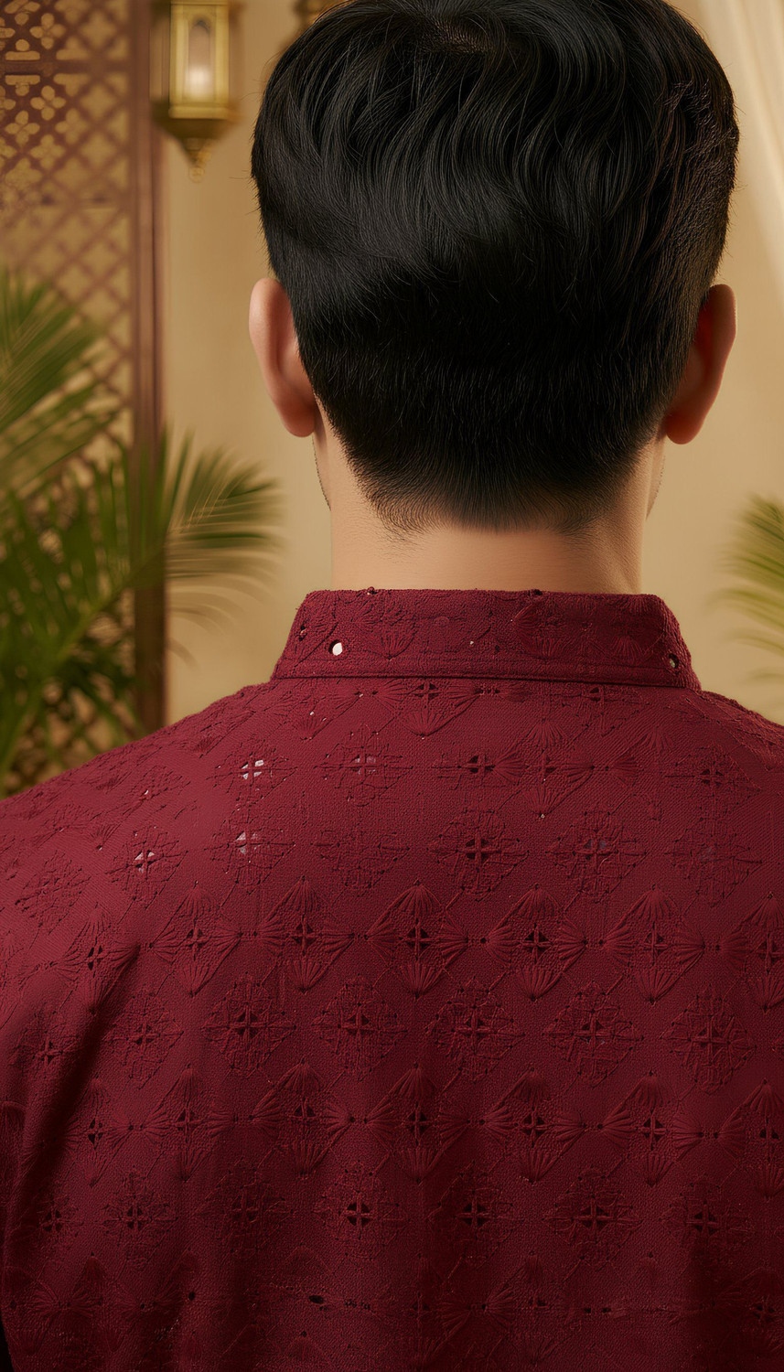 Image of Svatantra Men Embellished Straight Kurta