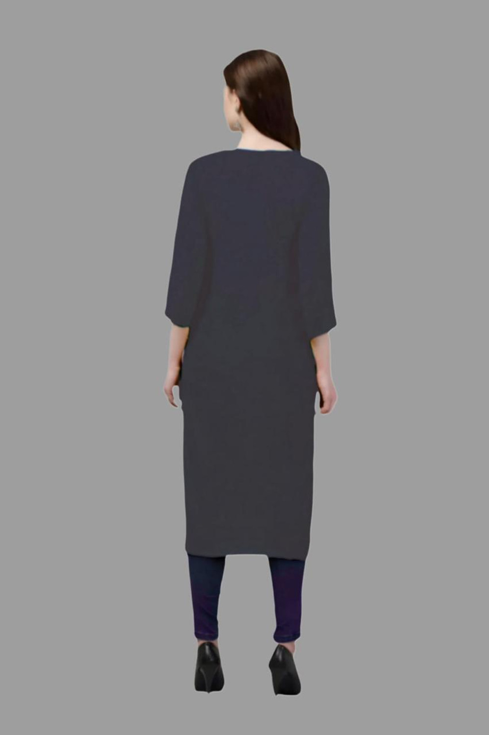 Image of HOCC Women Self Design Straight Kurta