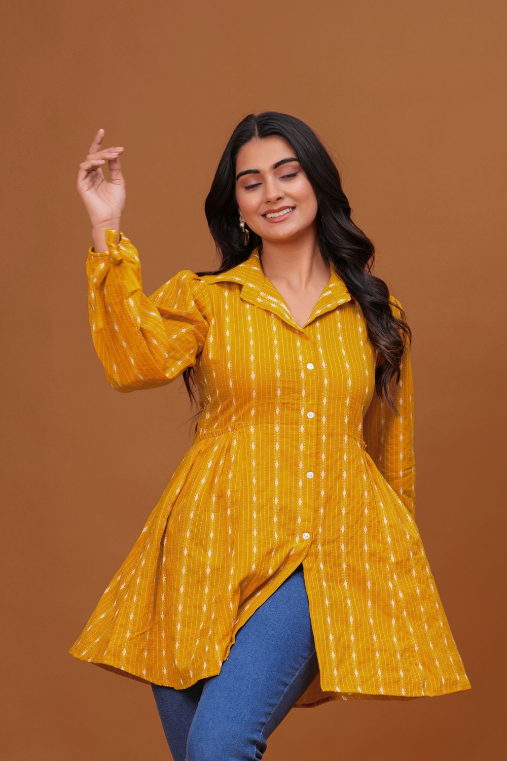Image of GIGNAR Women Solid A-line Kurta