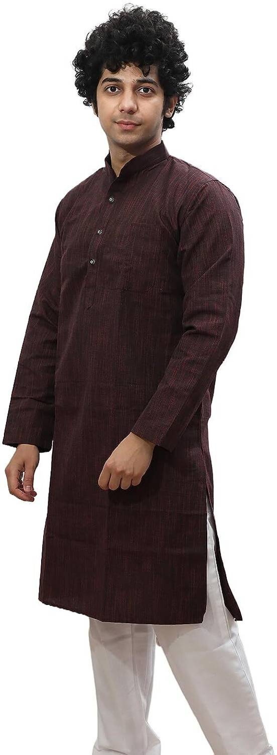Chhabra Kreations Men Self Design Straight Kurta