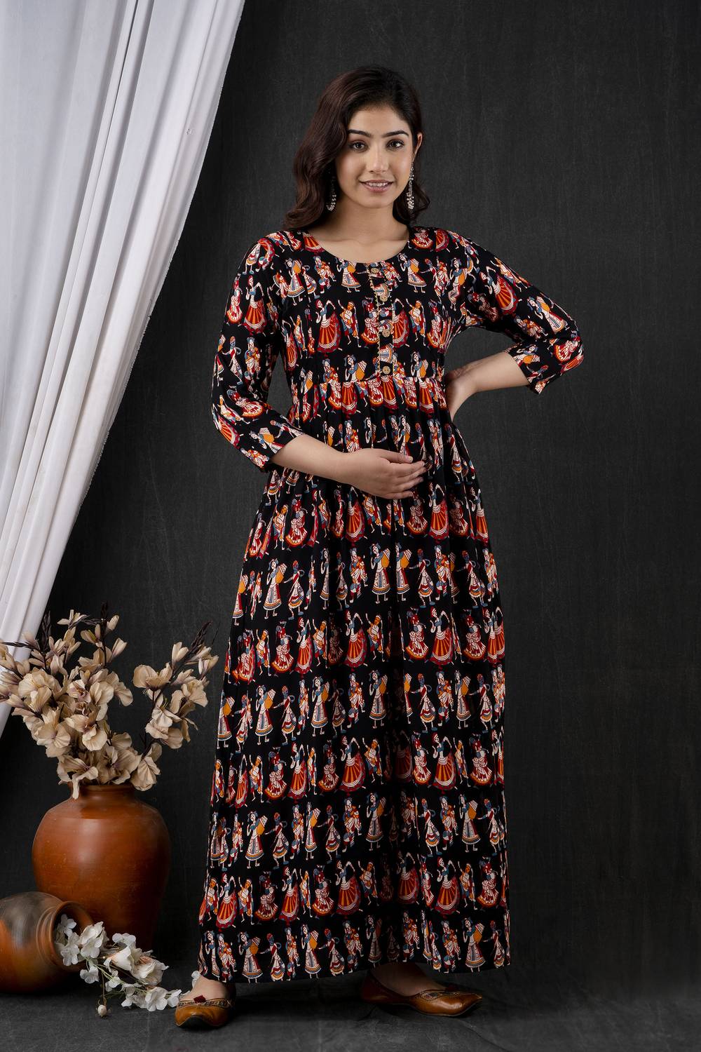 Mialo fashion Women Printed Pure Cotton Anarkali Kurta (Multicolo
