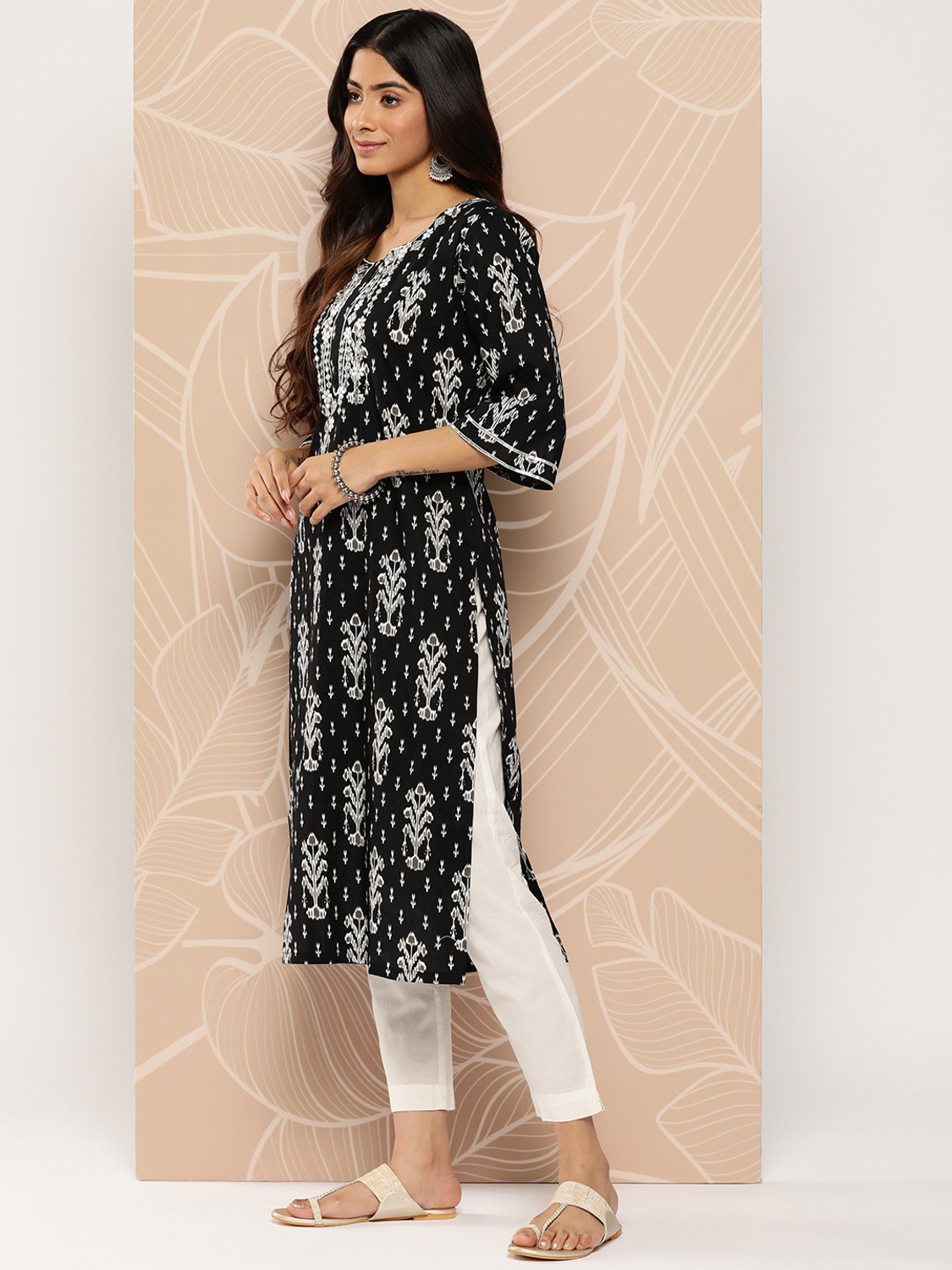 Image of LIBAS Women Embellished Straight Kurta