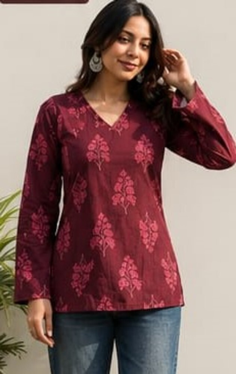 Image of ANJANEYA FASHION Women Printed Straight Kurta