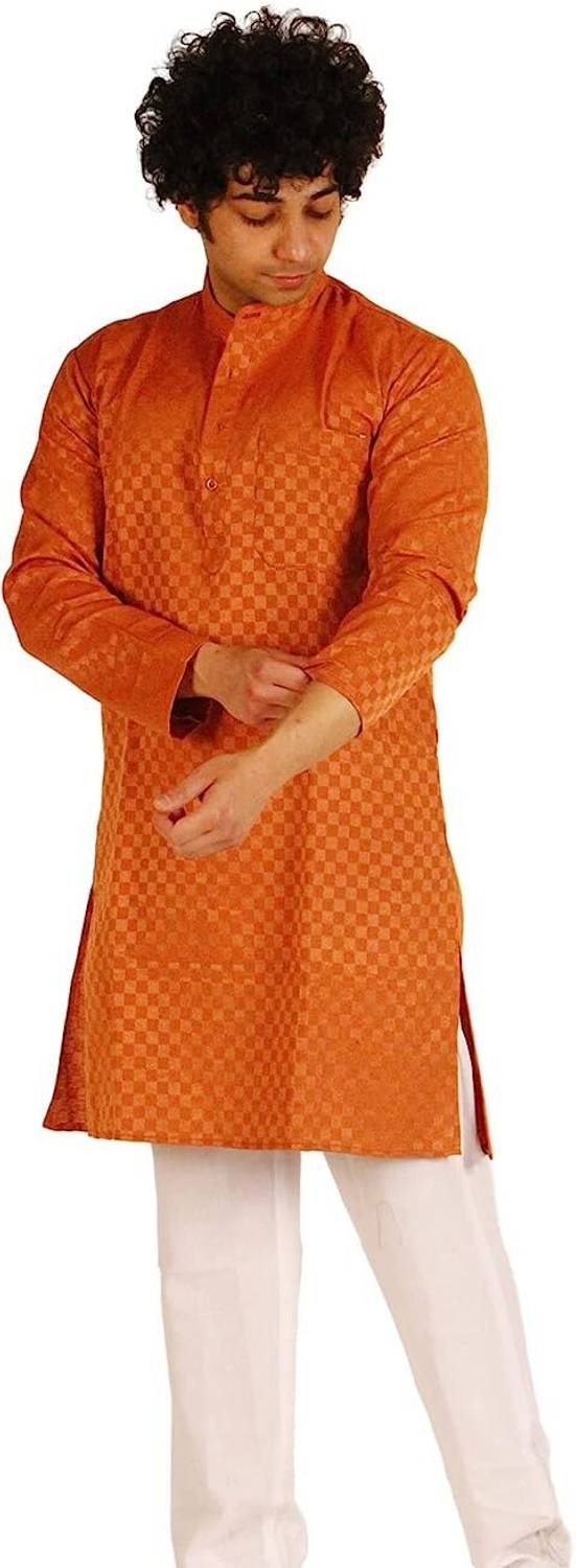 Chhabra Kreations Men Solid Straight Kurta