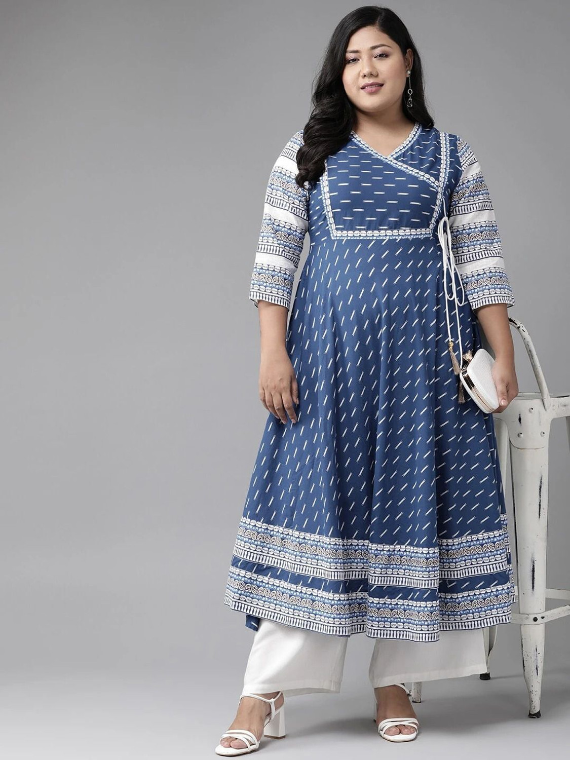 Image of AKIKO Women Printed Anarkali Kurta