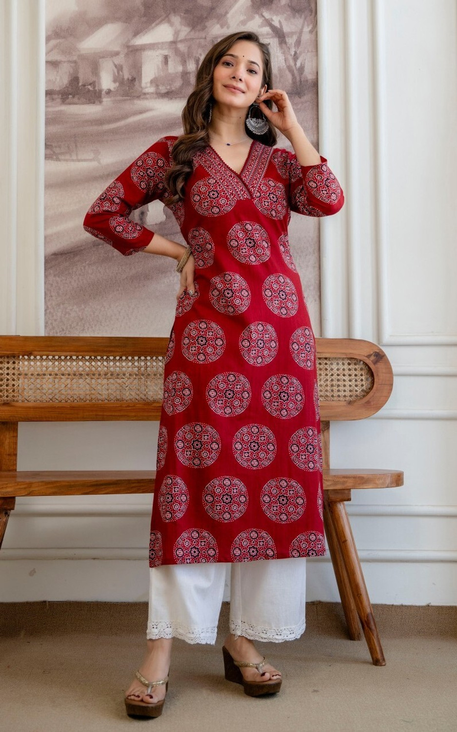 Image of Angira Jaipur Women Printed A-line Kurta