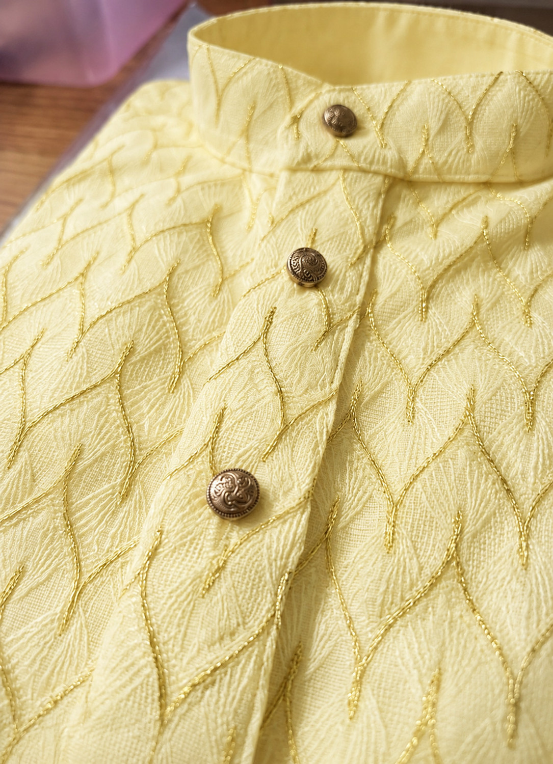 Image of DHASU TRENDZ Men Embroidered Straight Kurta