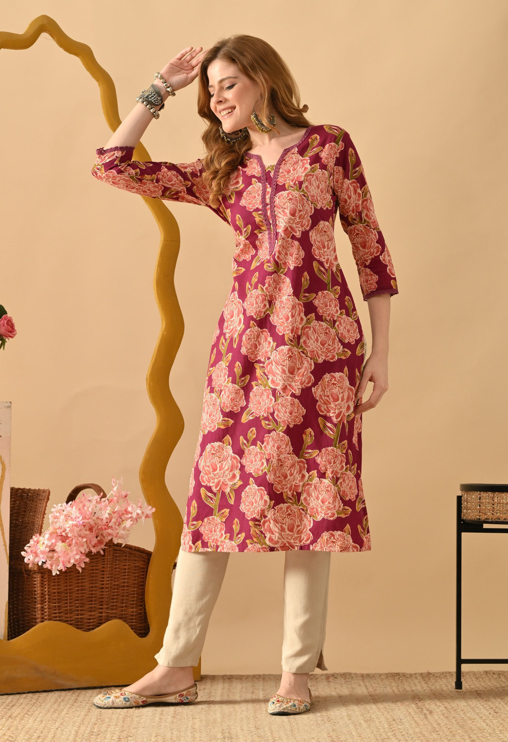Image of PHYSIL Women Printed Straight Kurta