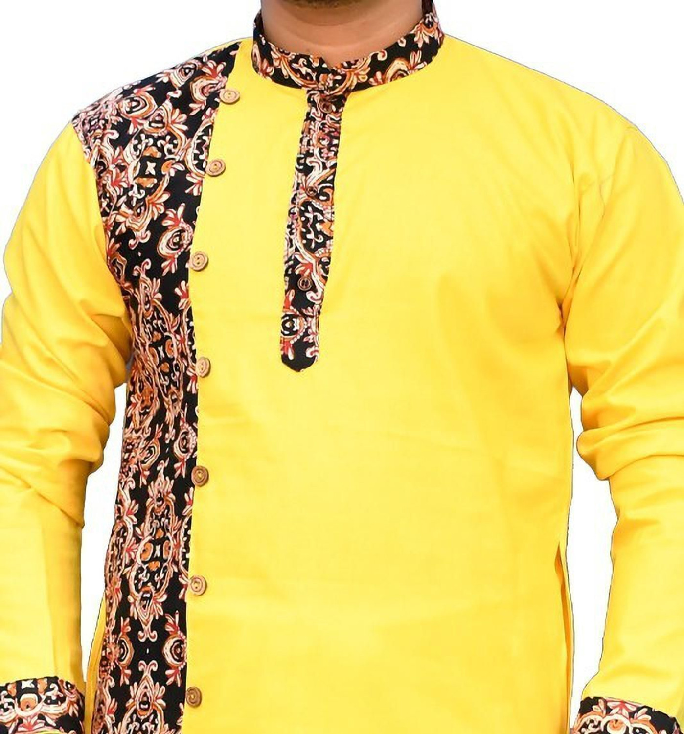 Image of Rainbow Cloths Men Printed Straight Kurta