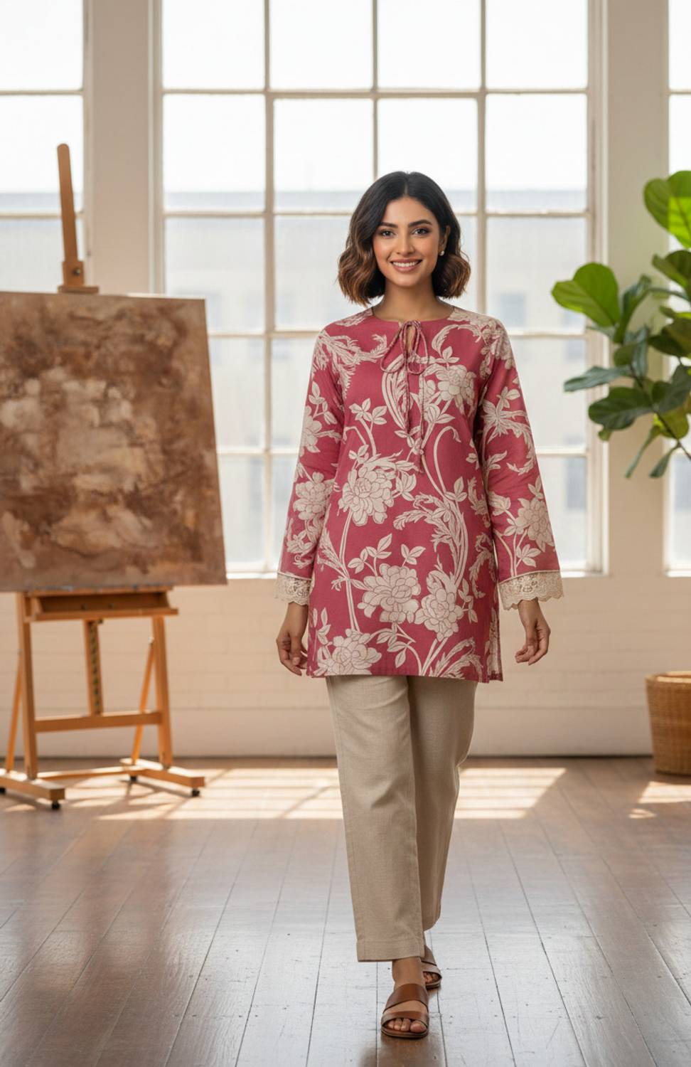 DEVOENTERPRISES Women Floral Print A-line Kurta