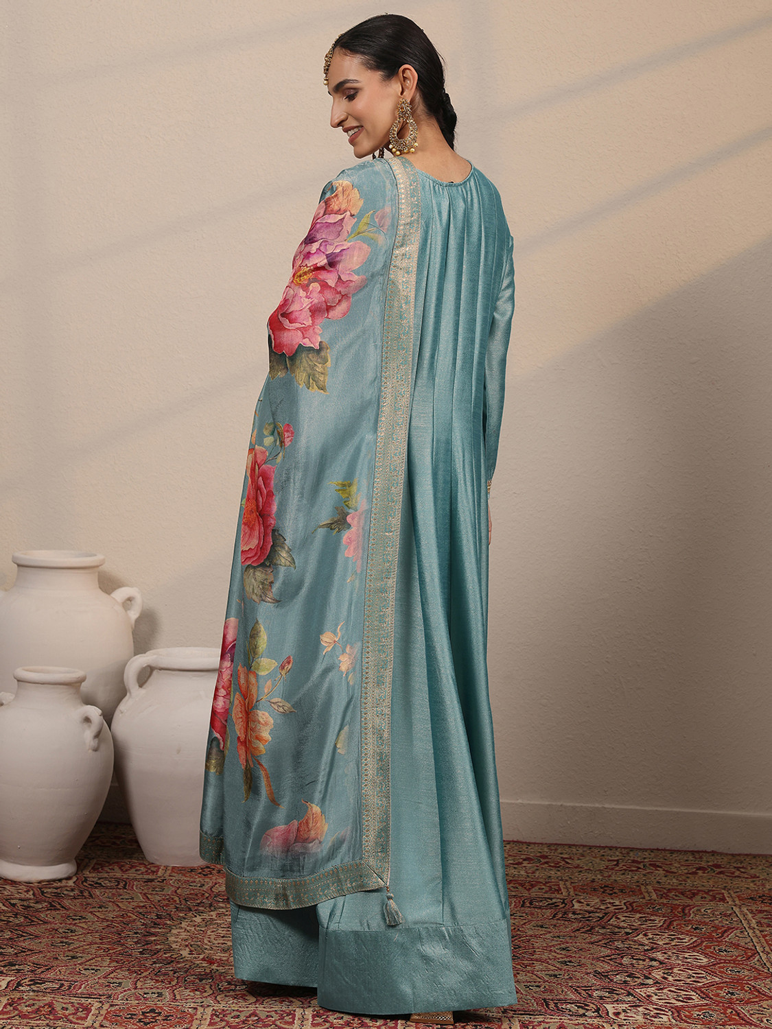 Image of LIBAS Women Embroidered A-line Kurta