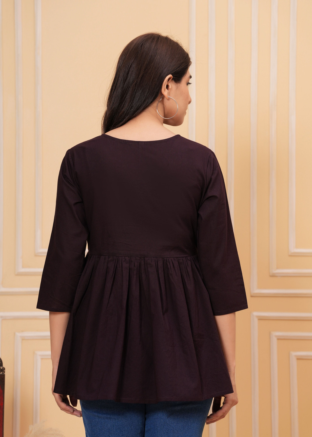 Image of CHECHI Women Embroidered A-line Kurta