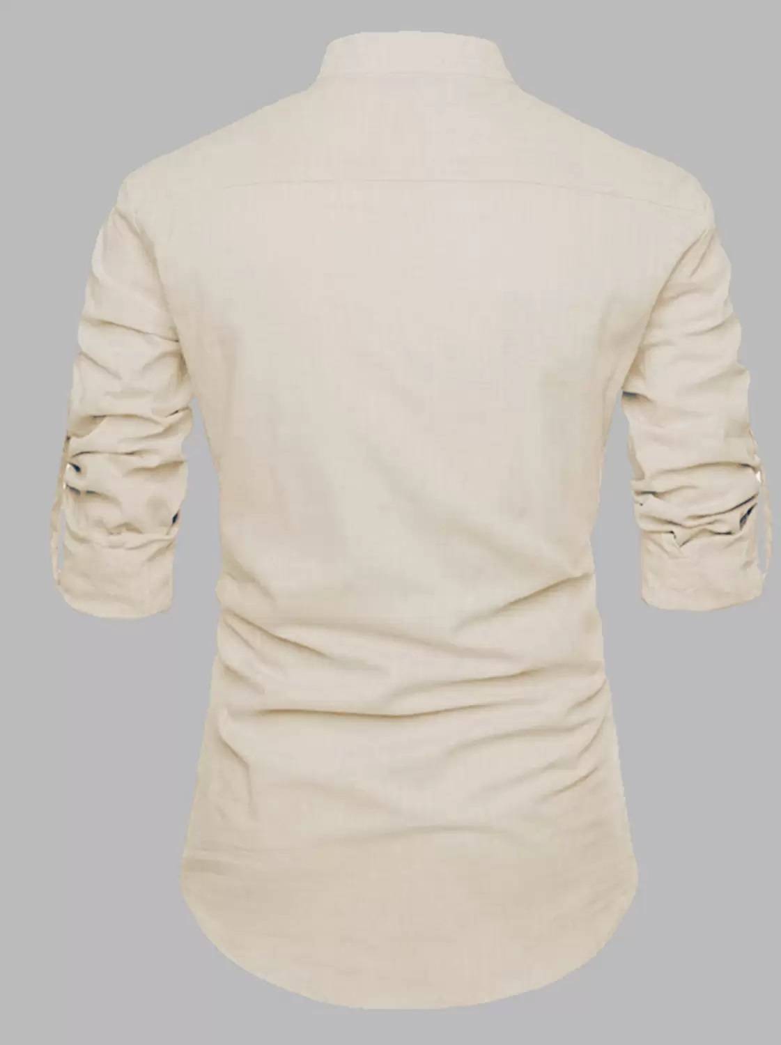 DEELMO Men White Printed Straight Kurta - Image 2