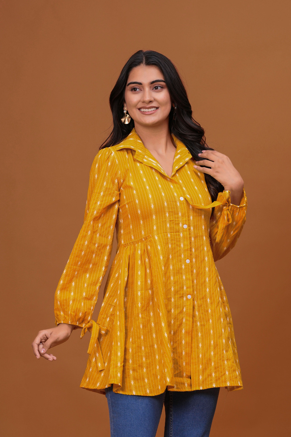 Image of GIGNAR Women Solid A-line Kurta