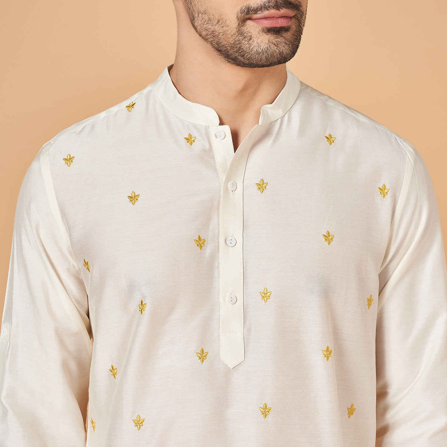 Image of Indus Route by Pantaloons Men Printed Straight Kurta