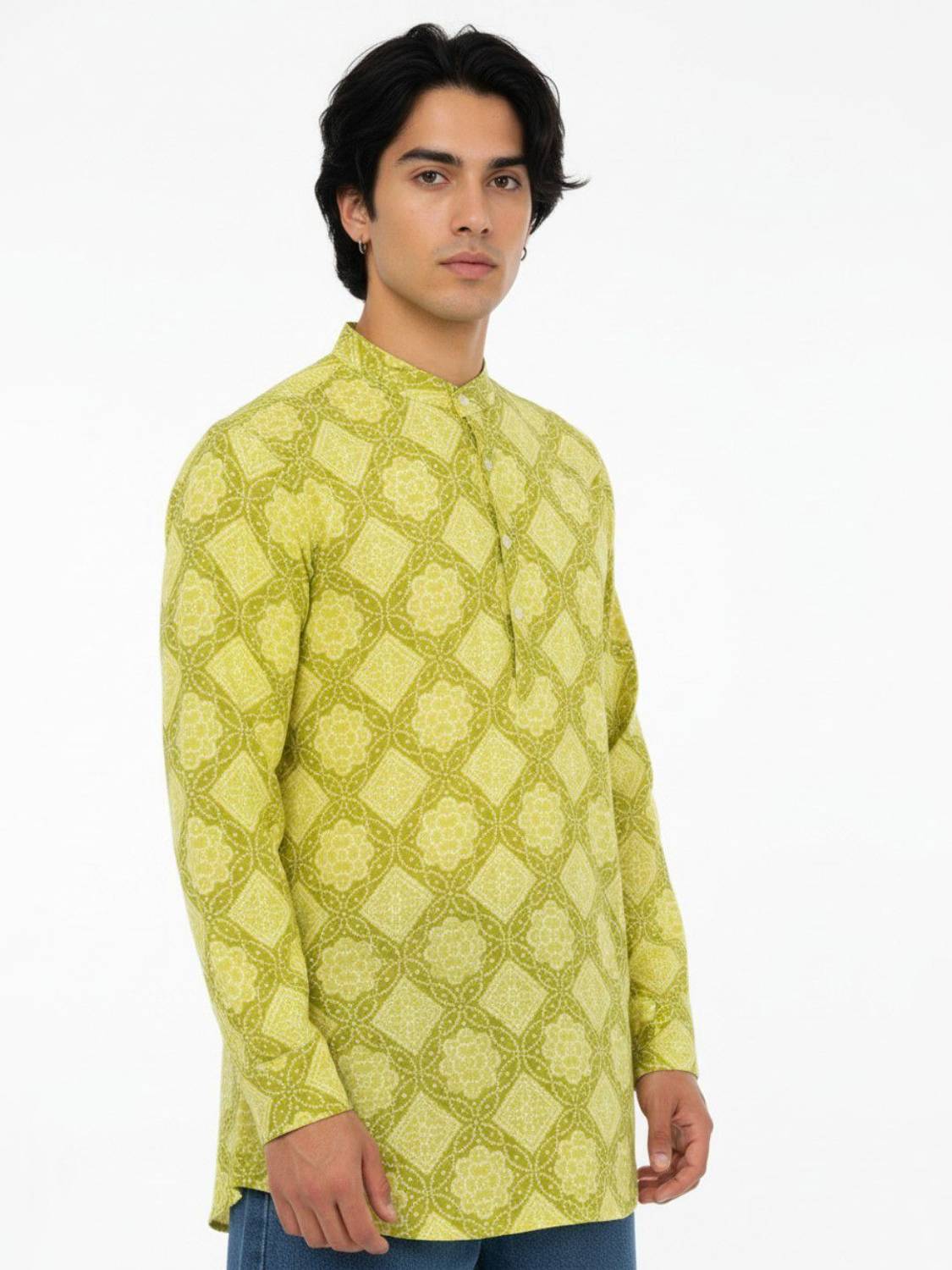 Anouk Rustic Men Printed Straight Kurta