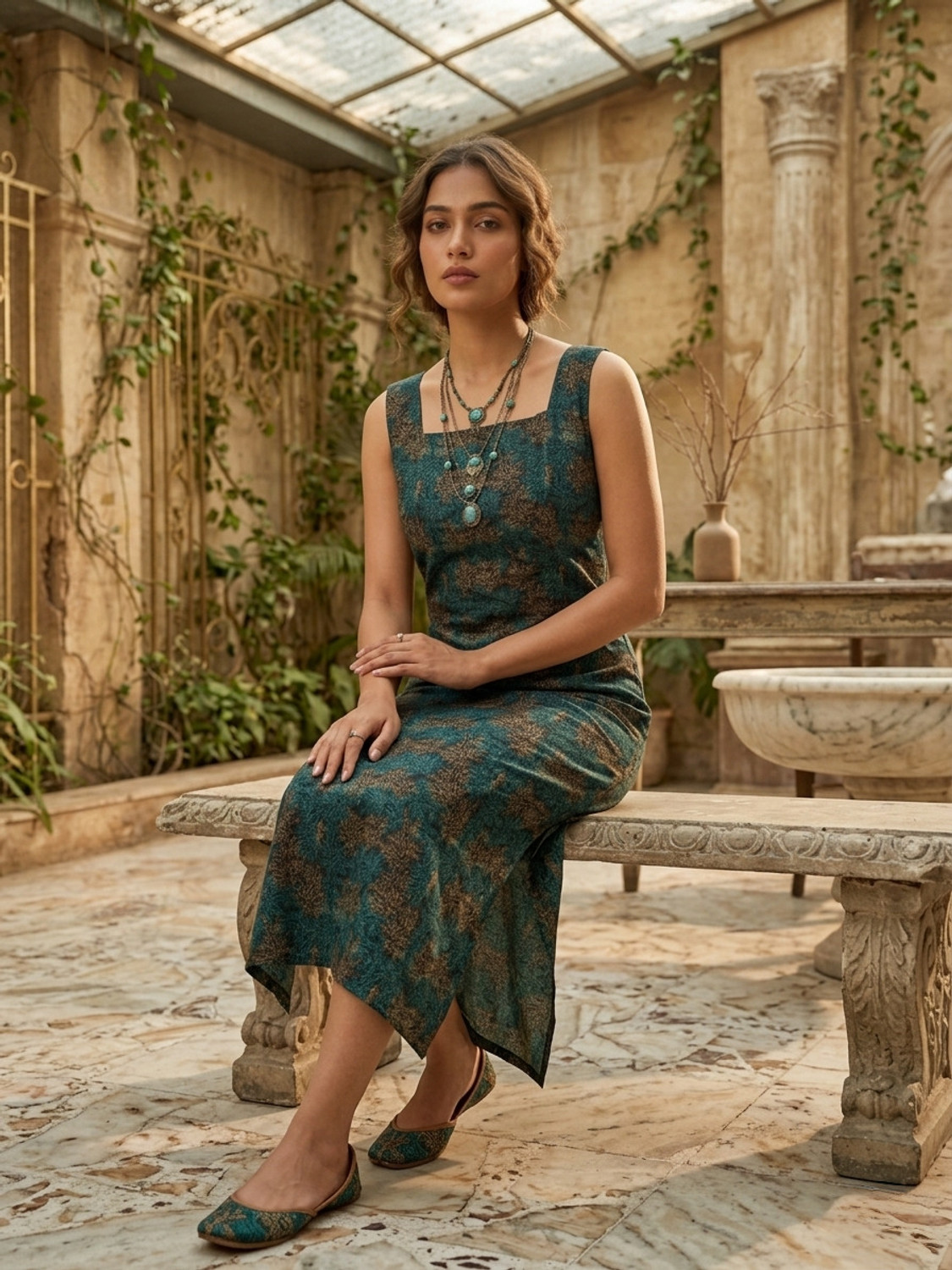 Image of ADEENA Women Printed A-line Kurta