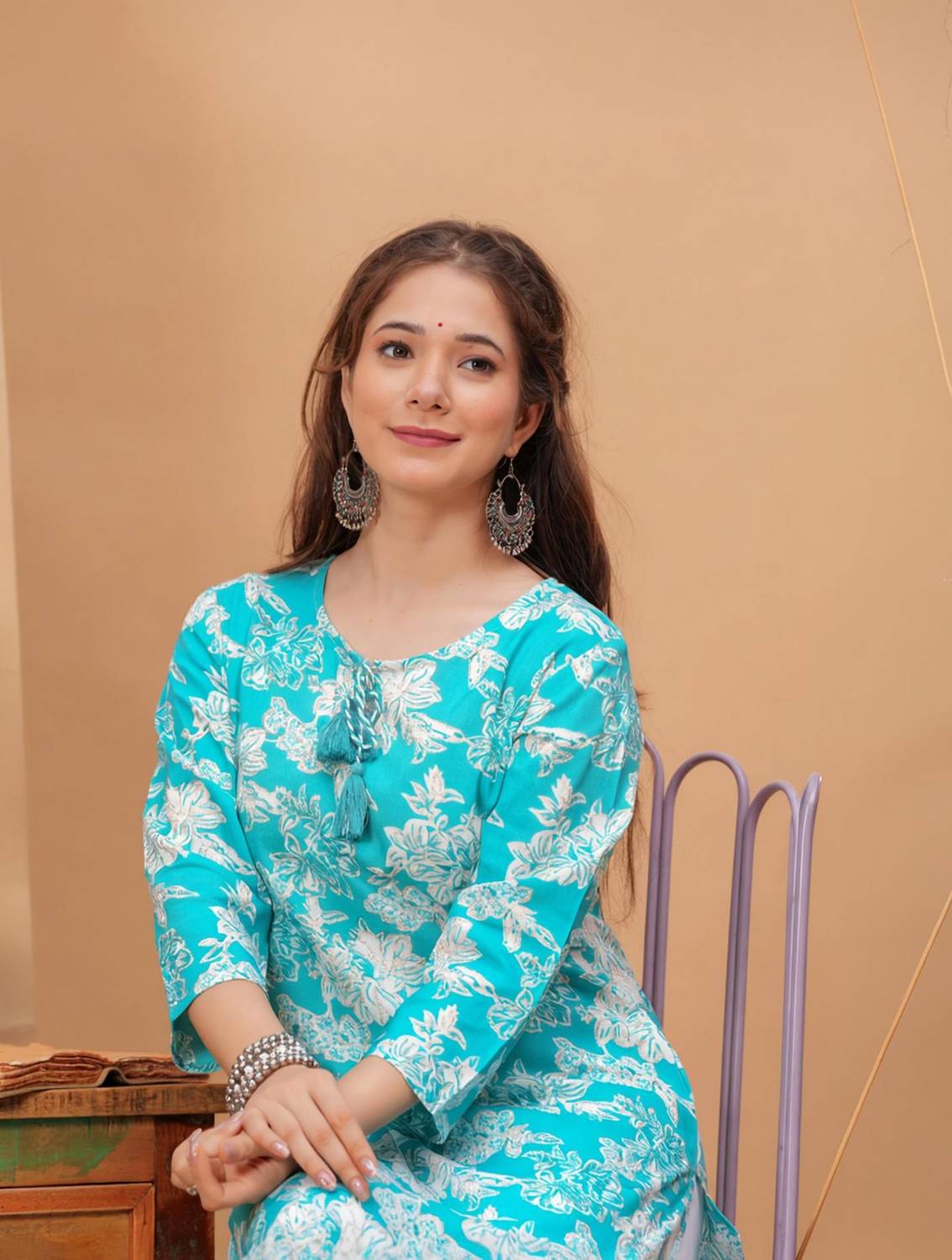 BKApparels Women Embroidered Straight Kurta
