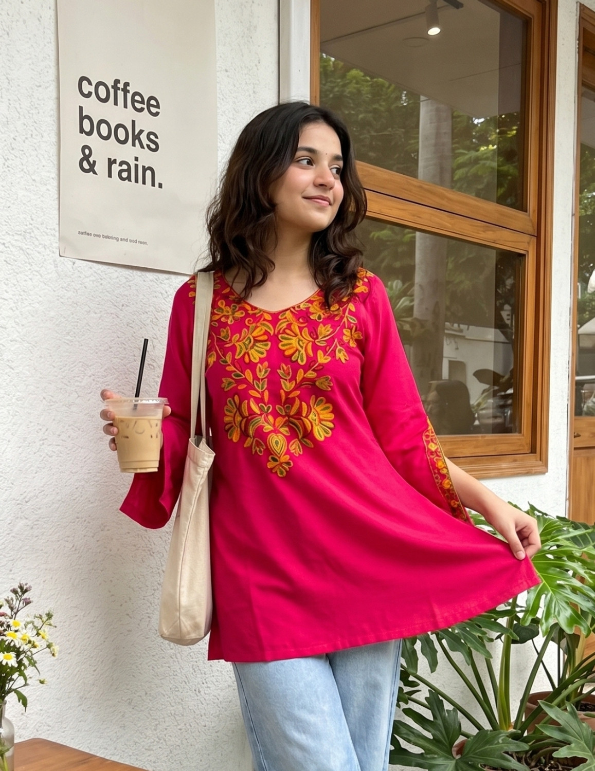 Image of Youthnic Women Embroidered Straight Kurta