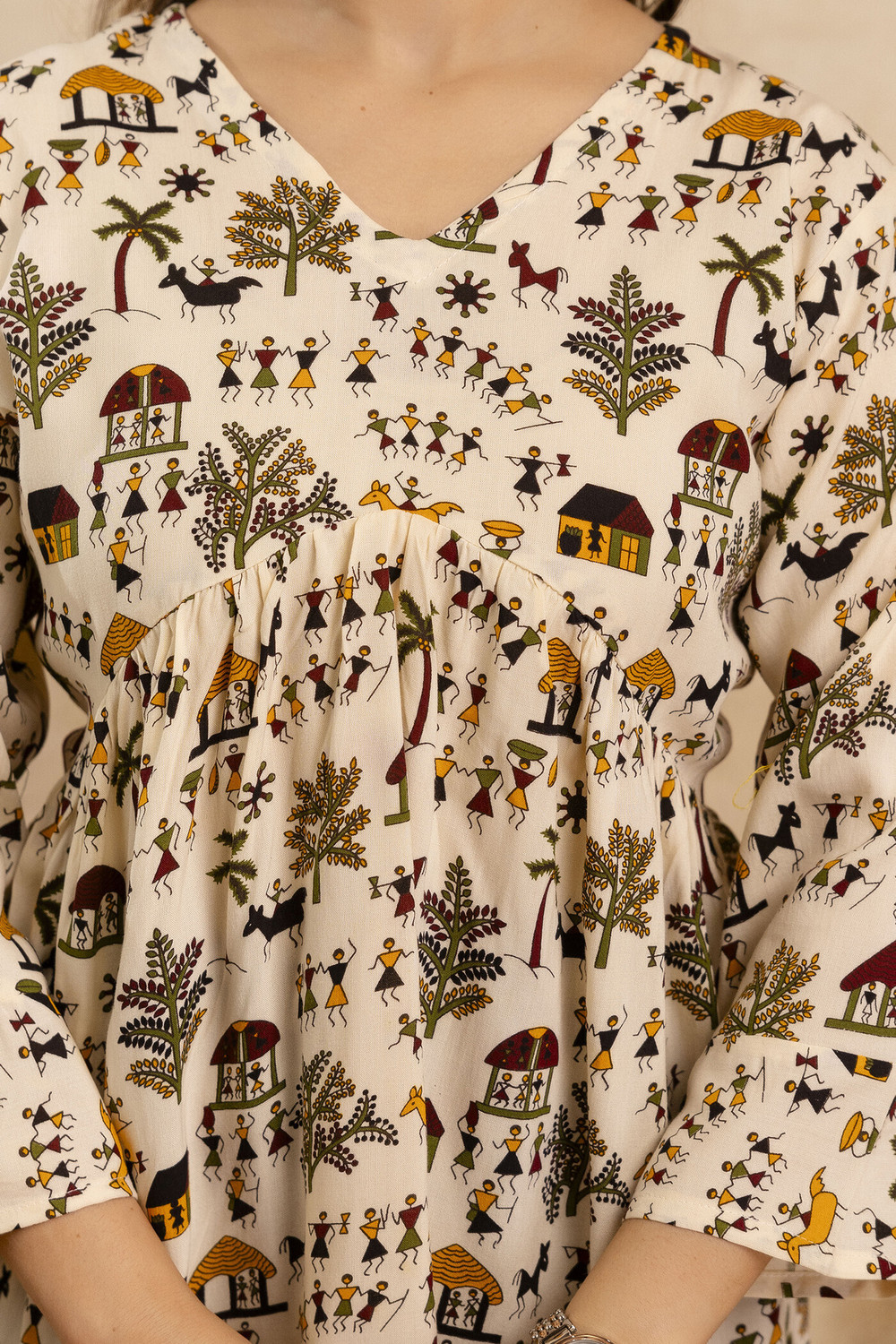 Image of Mialo fashion Women Printed Flared Kurta