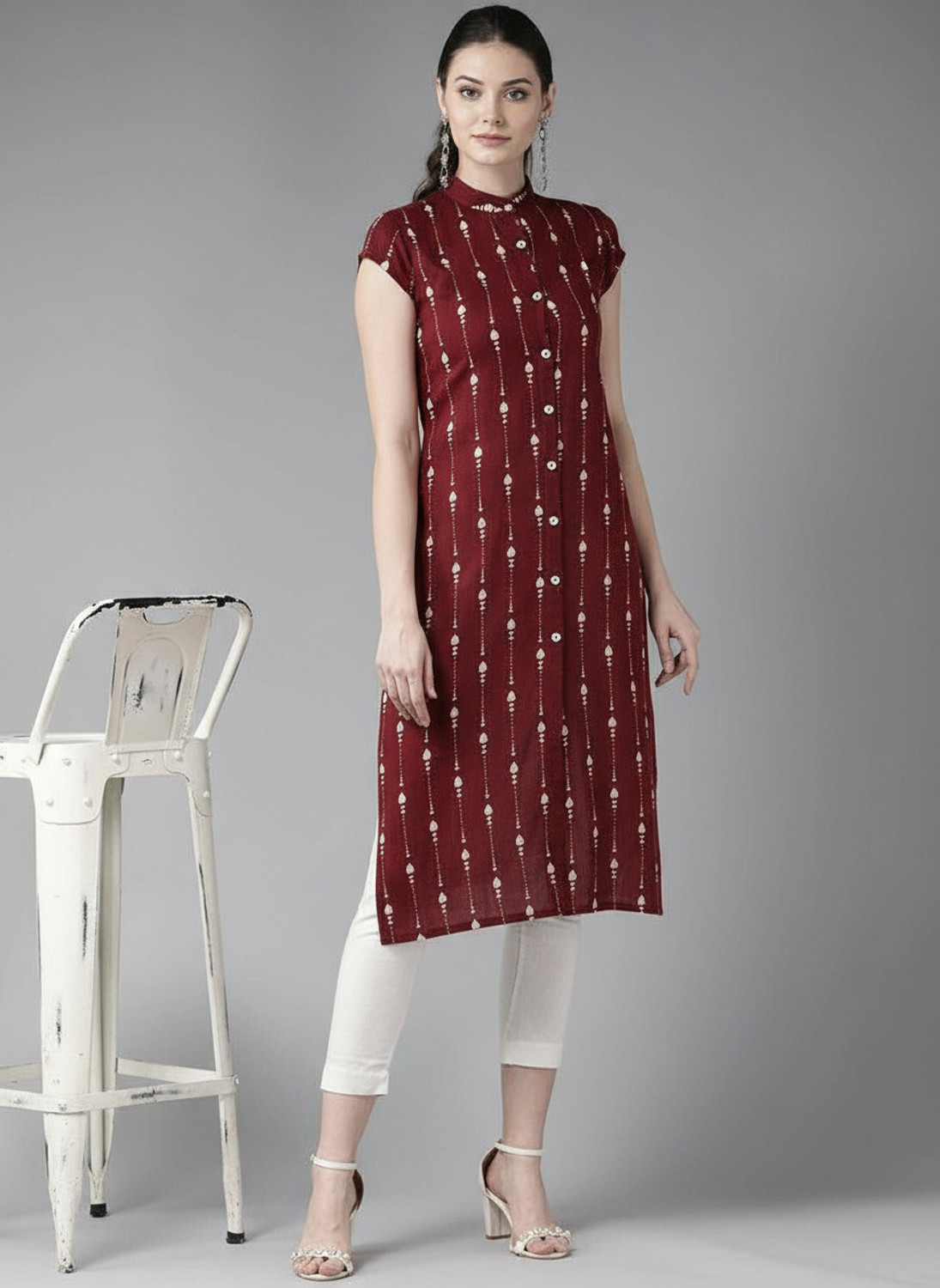 Image of Amudee Fashion Women Printed Straight Kurta