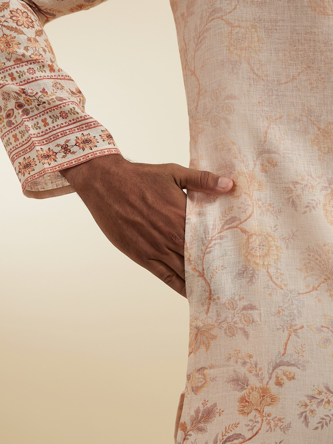 Image of DIWAS by Manyavar Men Printed Straight Kurta