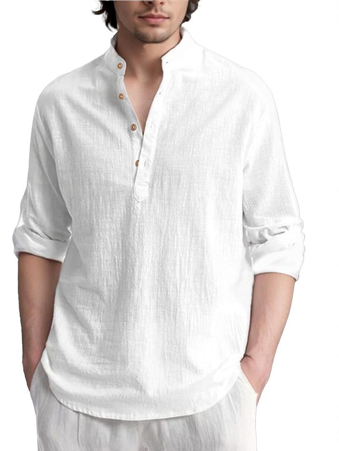 Image of Yugnik Men Solid Straight Kurta