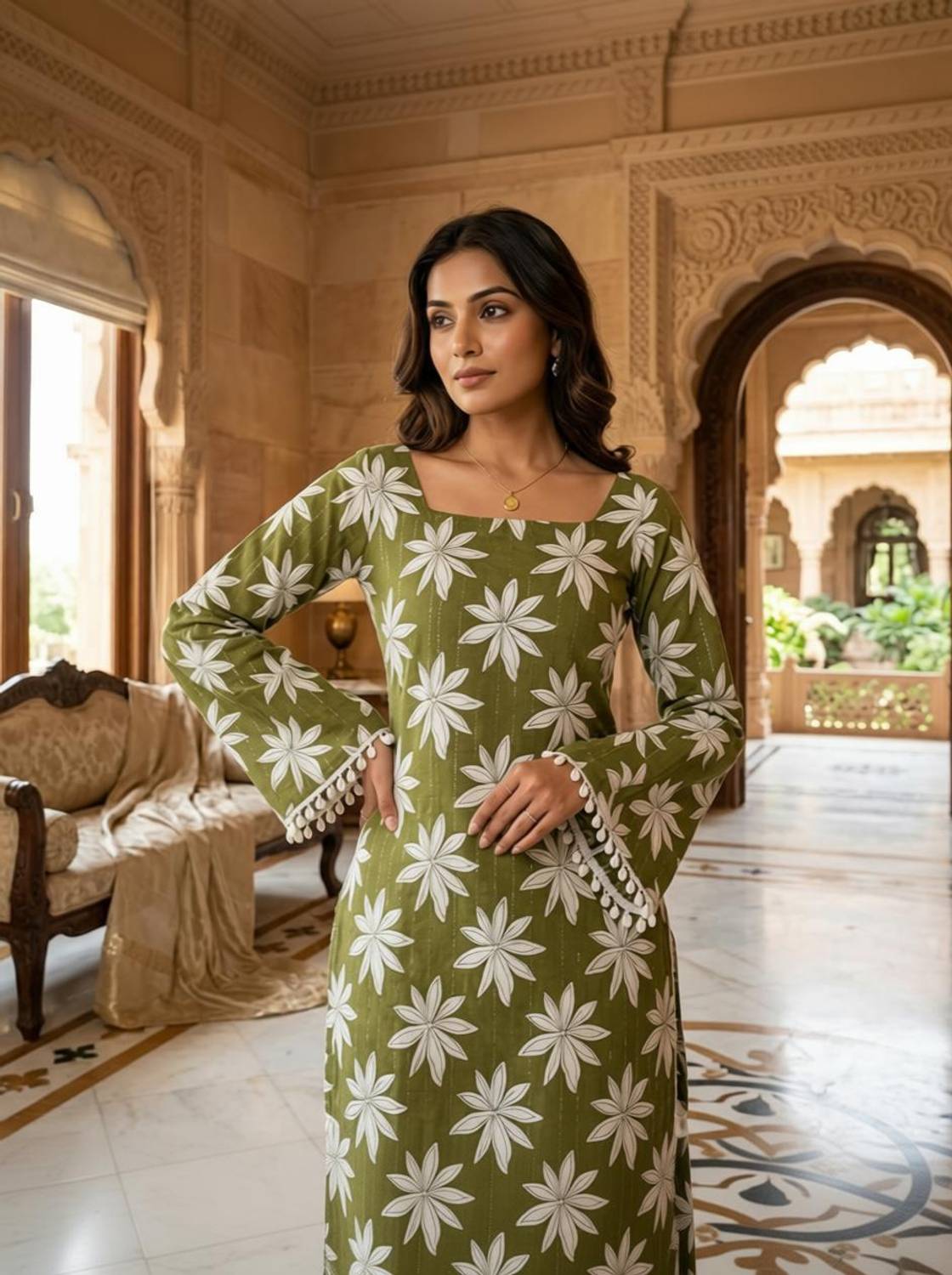 ADAN Women Printed Straight Kurta