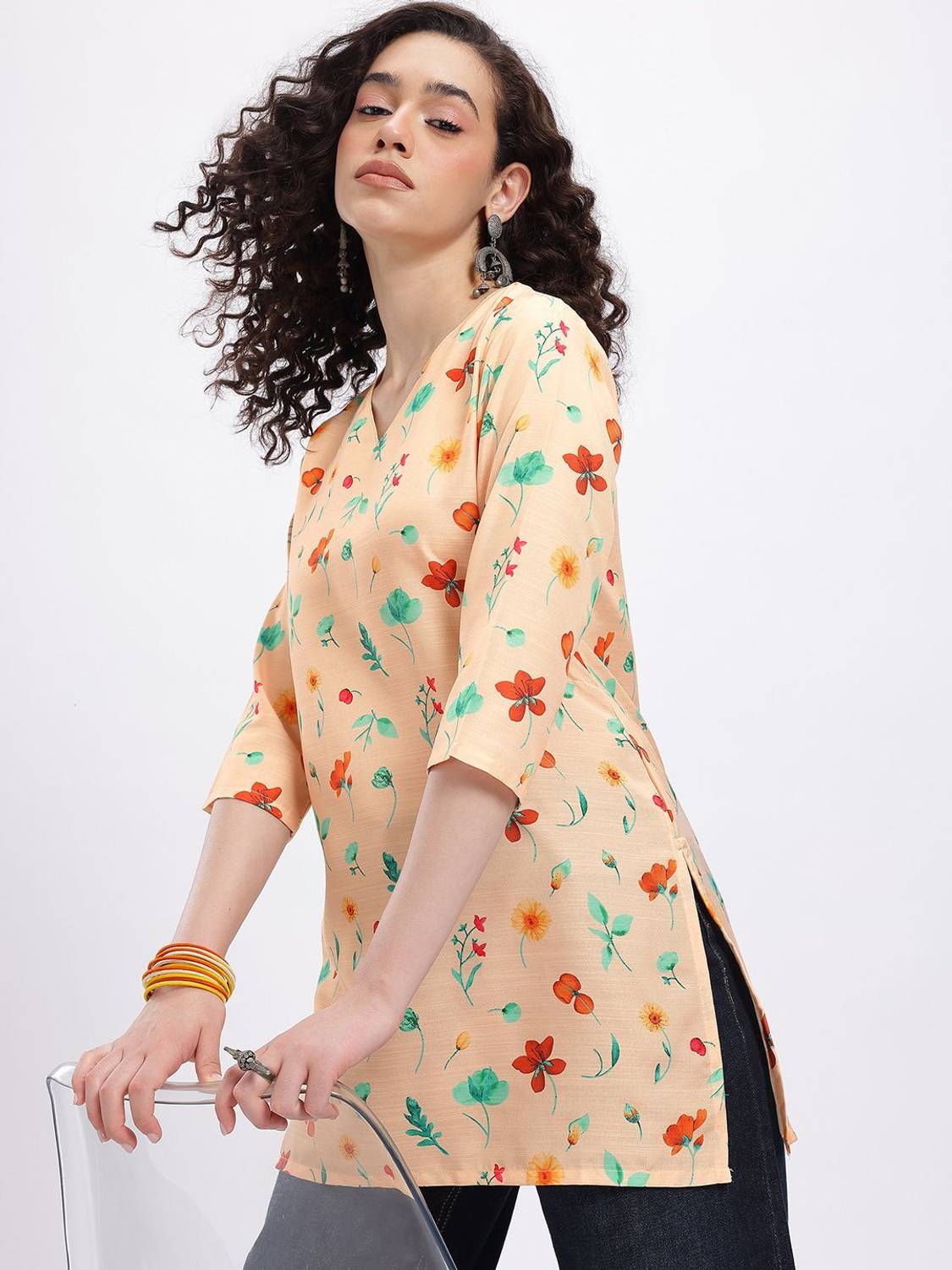 Anouk Rustic Women Printed Straight Kurta