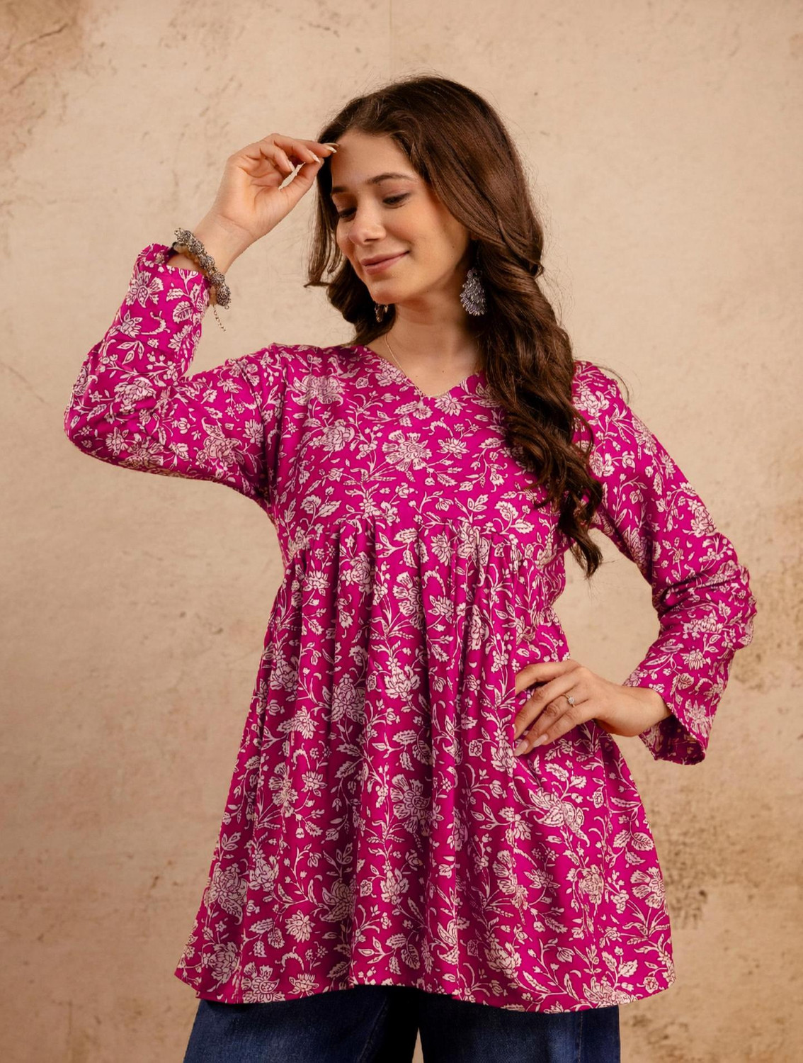 Image of Mialo fashion Women Printed Flared Kurta