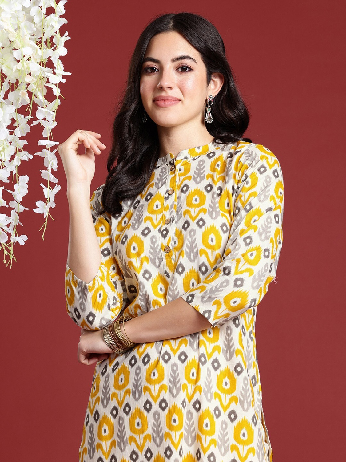 Image of Mauka Women Printed Straight Kurta