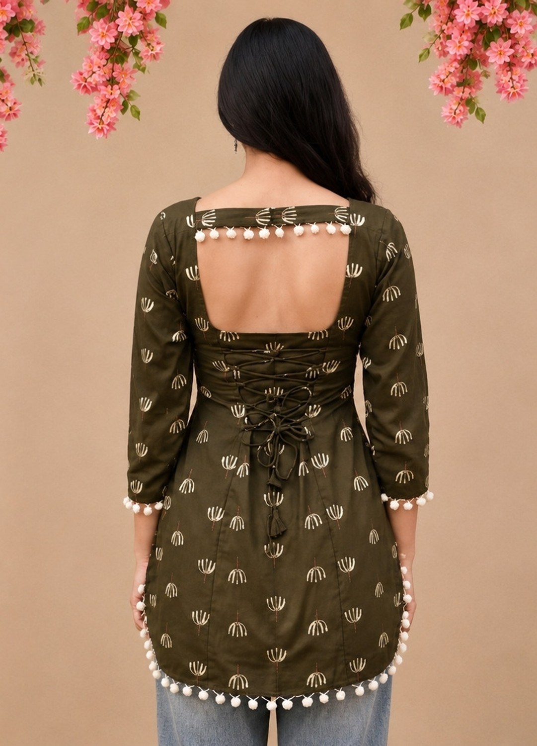 Image of ovarna Women Printed Straight Kurta