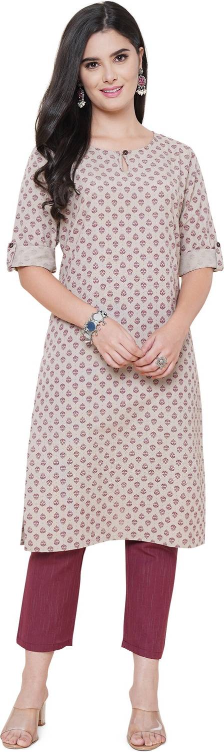 ANUSHIL Women Printed Straight Kurta