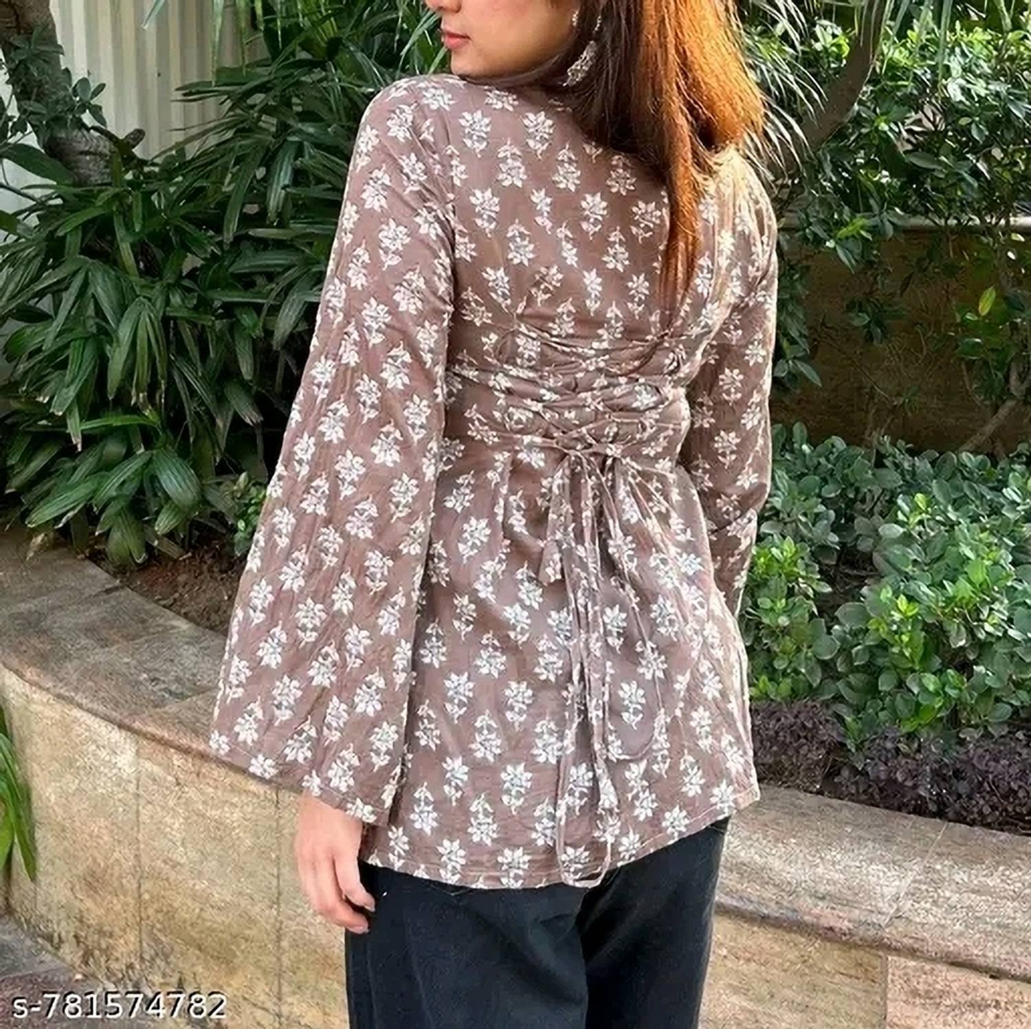 LAKSHMA Women Black Floral Tunic Kurta - Image 2