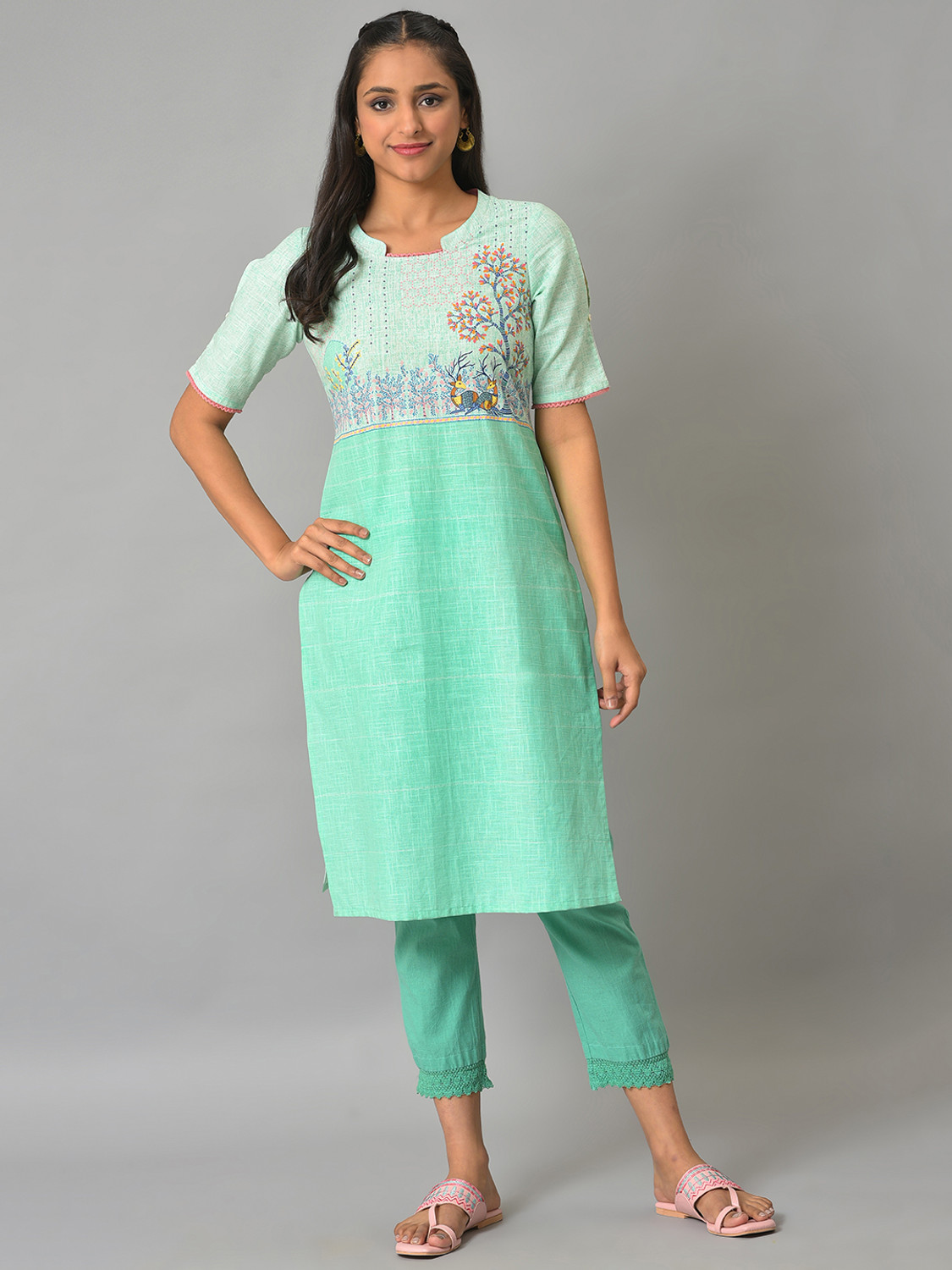 Image of Aurelia Women Printed Straight Kurta