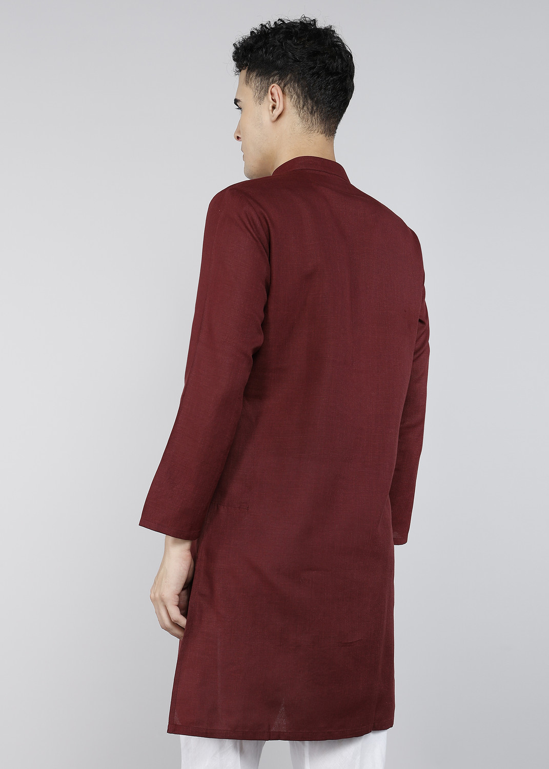 Image of Punya Men Solid Straight Kurta
