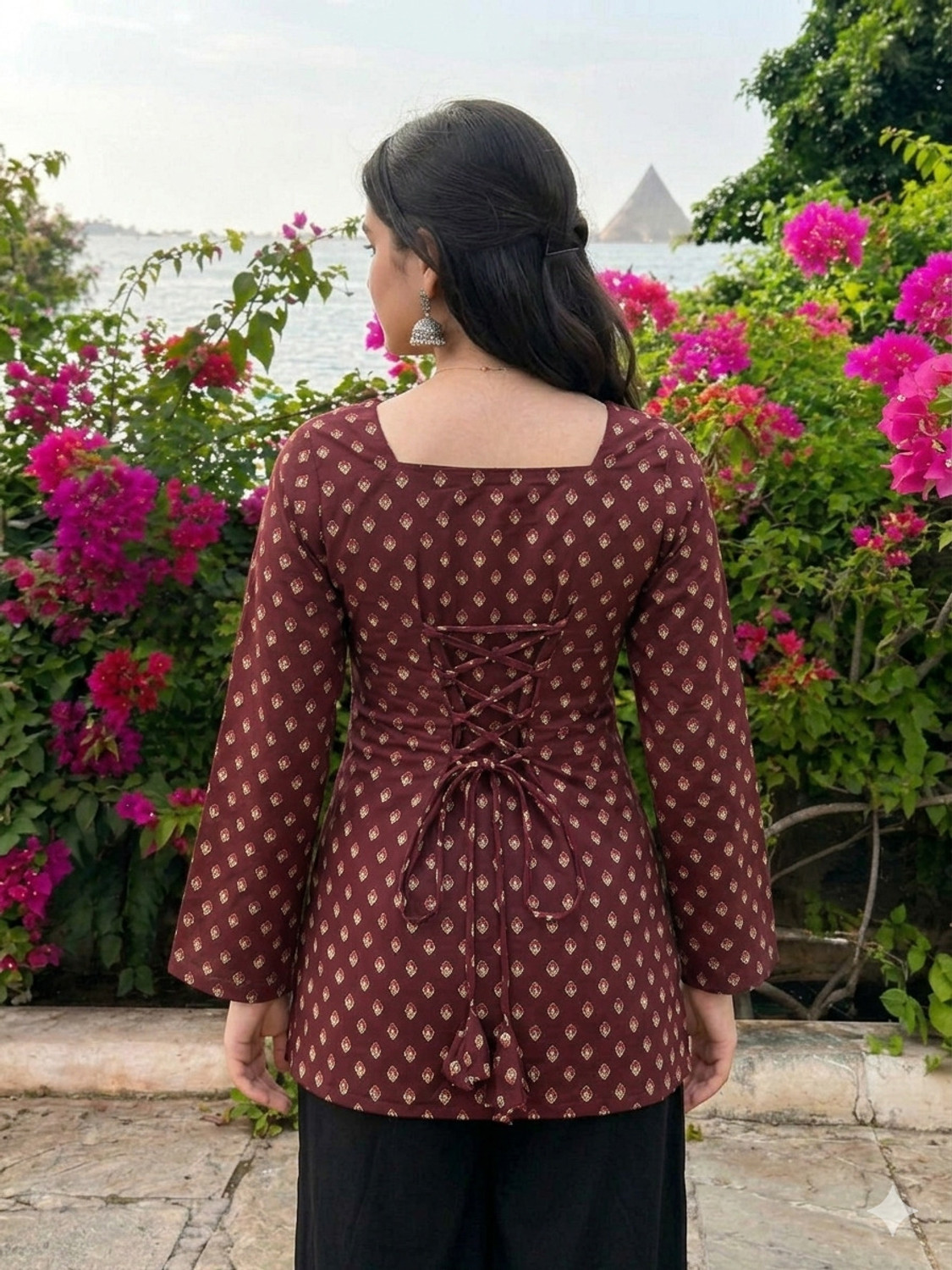 Image of SCAM JOD Women Printed Straight Kurta