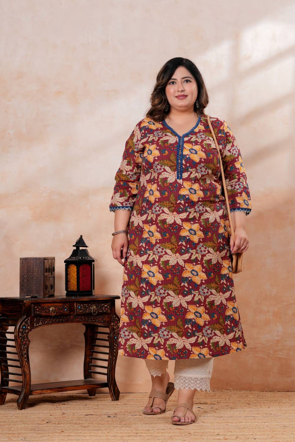LABULY Women Printed Pure Cotton A-line Kurta (Multicolor)