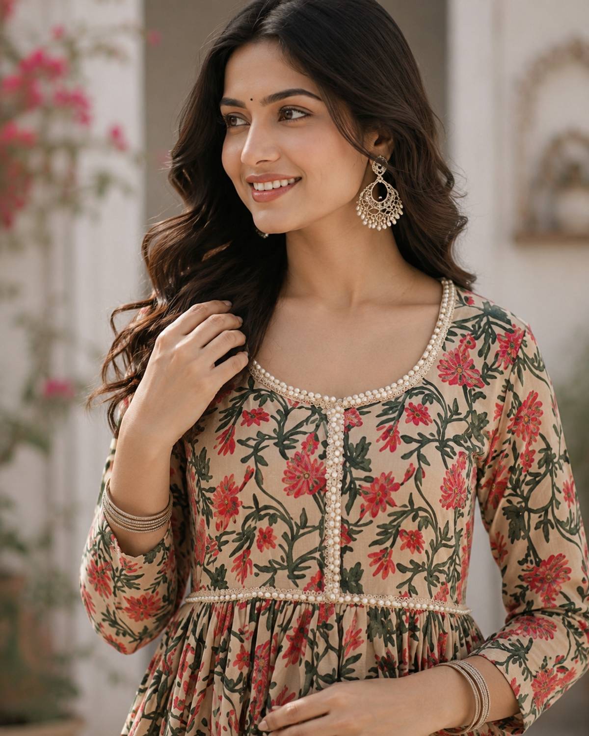 Women Ethnic Top Palazzo Set - Image 4