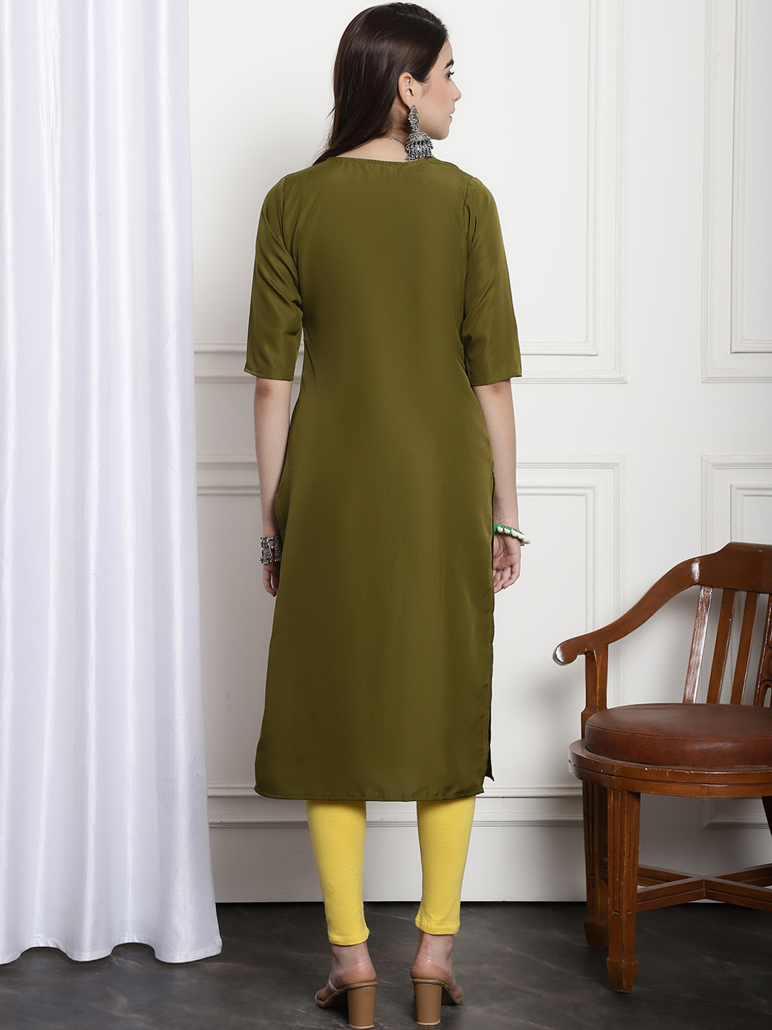 Image of 1 Stop Fashion Women Printed Straight Kurta