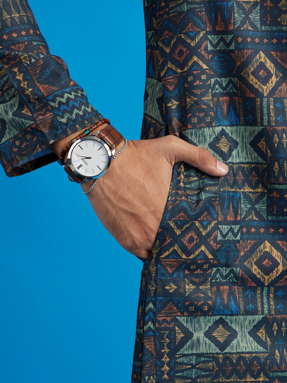 Image of DIWAS by Manyavar Men Printed Straight Kurta
