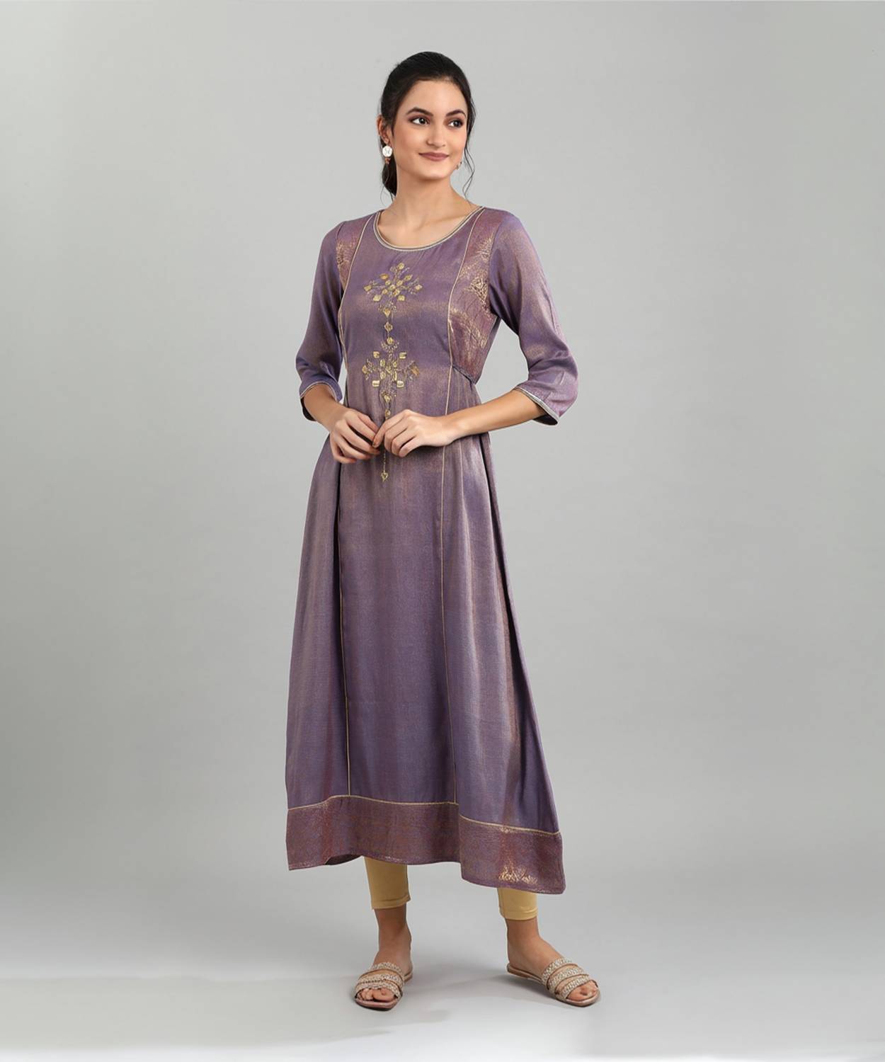 Aurelia Women Embroidered A-line Kurta