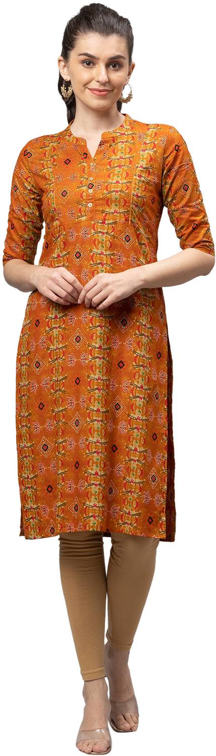 AV2 Women Printed Straight Kurta