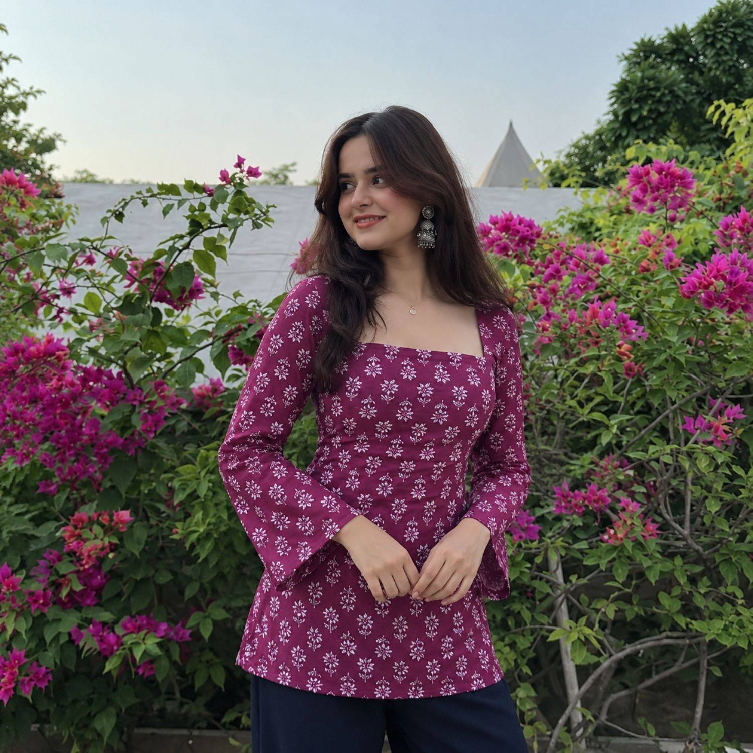JERRY AND HANPHIL Women Printed, Floral Print Straight Kurta