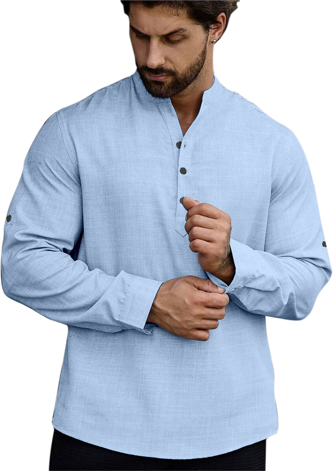 Image of HOPEWEAR Men Solid Straight Kurta
