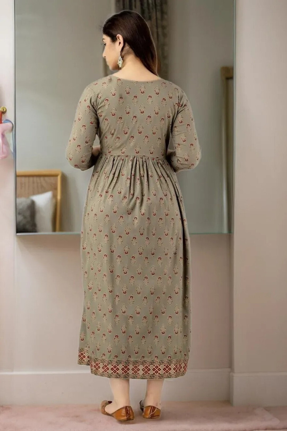 Image of Tropwear Women Printed Anarkali Kurta
