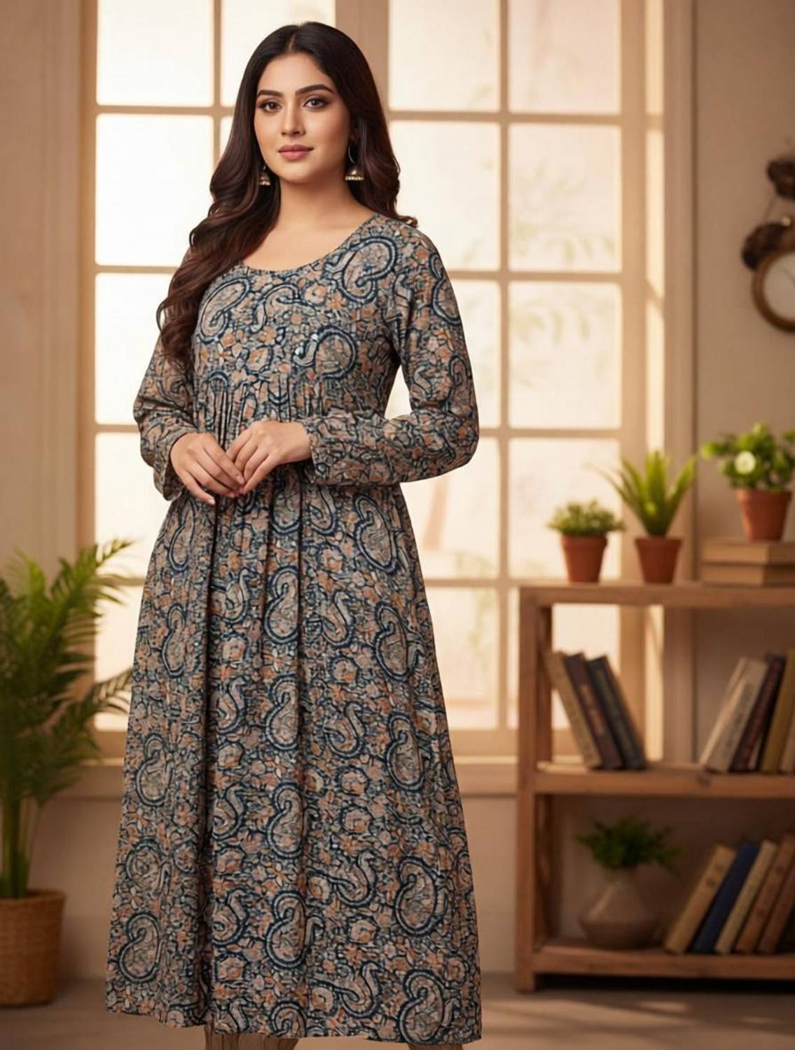 BEE STUDIO COLLECTIONS Women Printed, Paisley, Embellished Anarkali Kurta