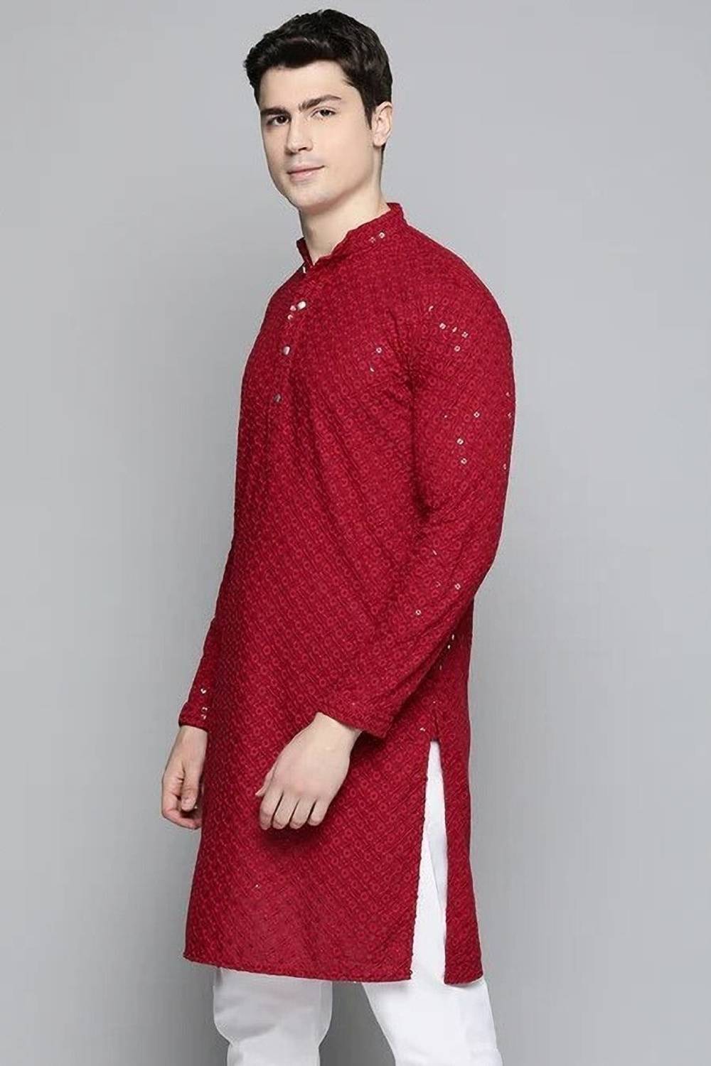 Kaashi Men Embellished Straight Kurta - Image 2