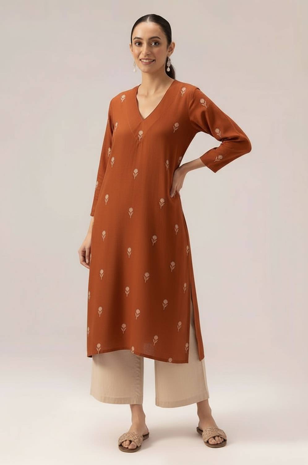 Gosriki Women Block Print Tunic Kurta